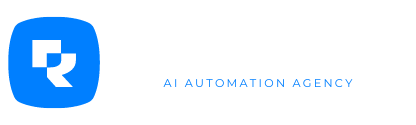 Logo of Revelant AI, an AI Automation Agency, featuring a stylized 'R' in a blue chat bubble icon